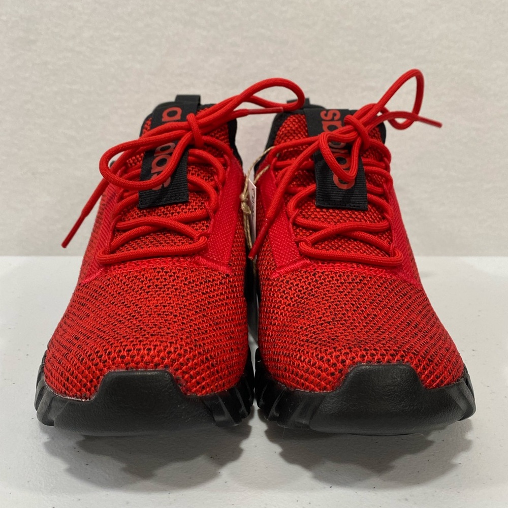 NIB Adidas Red & Black Sneakers Kids Size 4 Kaptur 3.0 Running Shoes Women’s 5.5 - Picture 3 of 13